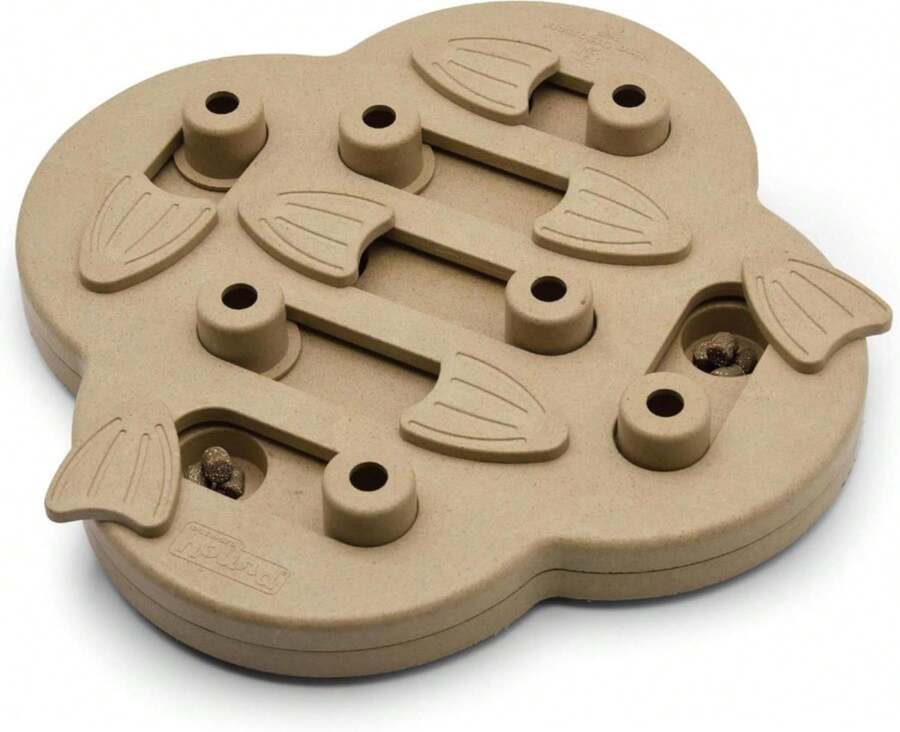 Outward Hound By Nina Ottosson Dog Hide N' Slide Treat Puzzle Enrichment Toy, Level 2 Intermediate, Tan, Composite - MàuC - Xem 1