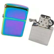 Encendedor Metálico Tipo Zippo Recargable con Tapa Abatible, Diseño Clásico, Antiviento, Gasolina, Portátil, Duradero, Acero Inoxidable, Estilo Vintage, Uso Diario, Regalo Elegante - Ver 8