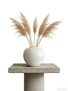 1pc Ceramic Vase Replica, Handcrafted Pottery Texture, Matte Black Glaze With Wabi-Sabi Aesthetic, Each Unique Grain, Visually Comparable To Real Ceramic, Smooth Tactile Feel. Made Of Resin/Ceramic-Like Material, 50% Lighter Than Ceramic, Anti-Collision And Crack-Resistant, Easy Maintenance. - one-size - View 10