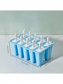 1pc 10-Cavity Ice Pop Molds With Lid Plastic Popsicle Tray Easy-Release Ice Cream Sticks For DIY Frozen Desserts Summer Snacks And Home Kitchen Use - Multicolor - View 6
