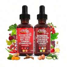 CardioMetabolic Duo |   For Circulation & Blood Sugar Support Liquid Drops [Vascu Glow & Gluco Tone] - Đủ dùng trong 2 tháng - Tổng cộng 4 chai. - Xem 9