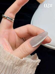 NAI SHI 指甲油 12ML 容量，2026 年新款情人节礼物，春季、秋季和冬季新款，带有闪亮的红色、黄色、蓝色、紫色、粉色玻璃珠，极光猫眼凝胶指甲油。 - 彩色 - 查看 15