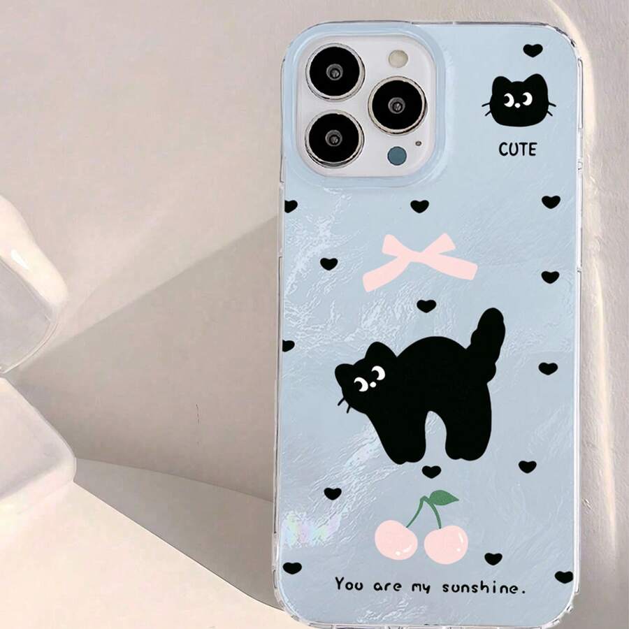1个新款可爱小猫爱心图案手机壳，适用于 17系列、11/12/12 Pro、13/14/15、13 Pro/14 Pro/15 Pro、12 Pro Max/13 Pro Max/14 Pro Max/15 Pro Max、16、16 Pro、16 Pro Max、17、17 Pro、17 Pro Max，采用防震IMD材质，男女通用，情侣款，生日、情人节礼物，精美礼品 - 彩色 - 查看 1