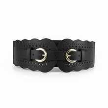 Women's Wide Belt With Double Buckle | Elegant Waist Shaper - 黑色 - 查看 3