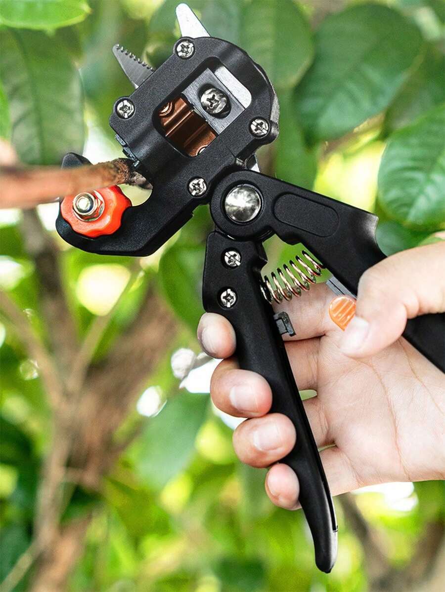 一套嫁接工具套装，园艺修剪工具，含替换刀片，适用于修剪植物枝条、藤蔓和果树，剪刀，是果树嫁接的理想之选。