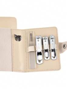 10-Piece Nail Care Set, Including Toenail Clipper, Stainless Steel Fingernail Clipper, And PU Leather Travel Manicure Kit, Home Oblique Nail Clippers Ear Pick Set, Gift Choice - Multicolor - View 14