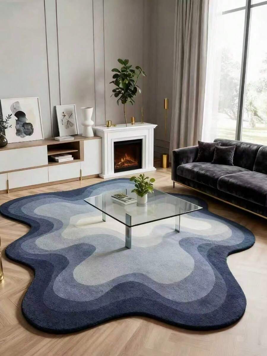 1 tấm thảm trang trí bằng len hình dáng bất đối xứng, phong cách Wabi-Sabi, họa tiết mây ombre xanh trắng, thảm chùi chân tạo không gian ấm cúng, thảm trang trí, thảm tròn dày, chất liệu mềm mại và thân thiện với da, thích hợp để trang trí phòng khách, phòng ngủ, phòng học, v.v., chất liệu mềm mại và thân thiện với da, thảm phòng ngủ, thảm phòng học, thảm phòng khách, thảm chào đón, trang trí văn phòng, thảm trải sàn, thảm nhà bếp, thảm phòng chơi game, thảm phòng tắm, trang trí nhà cửa thời trang cá nhân hóa, trang trí phòng, trang trí phòng khách, trang trí nhà cửa, trang trí ngày lễ - Nhiều màu - Xem 1