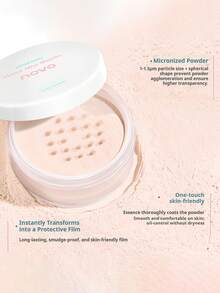 NOVO Waterproof, Sweat-Resistant, Long-Lasting Loose Powder, Oil-Absorbing, Matte Finish Pressed Powder For Oily Skin, Suitable For Outdoor Activities, Touch-Up Makeup, Daily Wear, Dates, Birthdays, Graduations, Parties, And Gift-Giving - 02# Light Beige - View 6