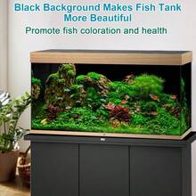 1卷 - 黑色粘胶纤维水族箱背景贴纸，有助于衬托鱼儿颜色，易于裁剪和粘贴，为鱼缸营造优雅氛围，水族箱装饰贴纸 - A - 查看 5