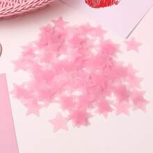 Adorable Pink Glowing Star Decals For Kids' Rooms​ – 100 Stickers Per Pack, Easy Peel & Stick, Creates Dreamy Night Effect, Ideal For Walls, Ceilings & Party Decor, Fun & Whimsical - 100 - 查看 9