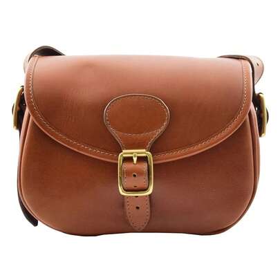 Real Leather Cartridge Bag 90 Capacity Ammo Shell Shooting Pouch Neo Tan