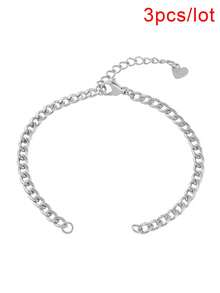 3件套不锈钢可调节链条手链底座，用于珠宝制作DIY连接器、吊坠、手链、脚链等饰品配件 - DIY手鍊 - 查看 15