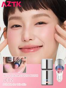 AZTK Rubor líquido iluminador, artículos esenciales de maquillaje mate - JC02 - Ver 1