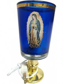 ¡RecomendadoLampara de Crsital de la Virgen de Guadalupe; Modelo: Basílica Villa - Foco Normal E12 (Rojo)¡Top de Temporada - Verde - Ver 1