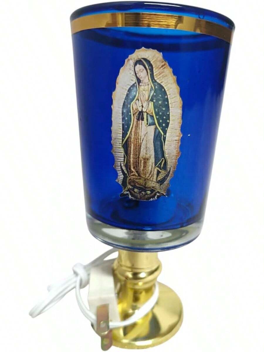 ¡RecomendadoLampara de Crsital de la Virgen de Guadalupe; Modelo: Basílica Villa - Foco Normal E12 (Rojo)¡Top de Temporada - Verde - Ver 1