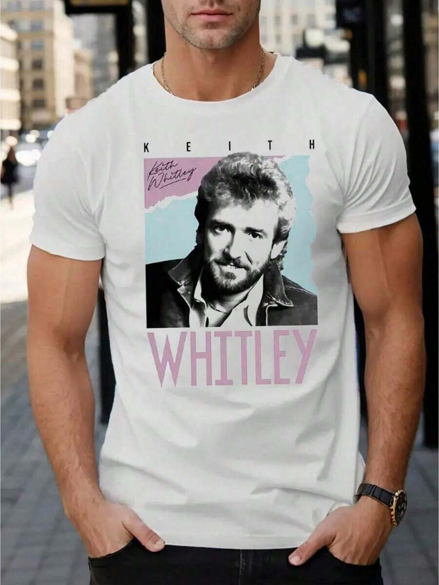 Vintage Keith Whitley Shirt, Music Legend Tee, Classic Country Shirt, Keith Whitley Tribute, T-Shirt GILDAN, Gift Fan, Gift Idea, For Man, For Woman - trắng - Xem 1