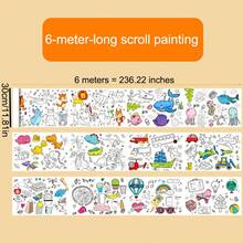[Bộ dụng cụ vẽ tranh cho trẻ em] Giấy vẽ graffiti cuộn 3 mét/6 mét/12 mét, giấy vẽ graffiti, con lăn graffiti - Khơi dậy trí tưởng tượng, khả năng vẽ, cải thiện sự sáng tạo và kỹ năng vận động tinh. - Nhiều màu - Xem 2