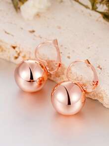 1 Pair Fashion Pearl Drop Earrings, Jewelry Gift For Women Anniversary Party Valentine's Day - Rose Gold - View 2