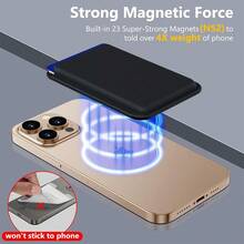 弹性 Magsafe 卡包，弹性皮革磁吸手机壳，内置磁铁，磁吸式手机套，适用于 Apple 12/13/14/15/16 Pro Max 和 Magsafe 手机壳，A-Z 字母图案 - 黑色 - 查看 6