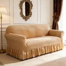 1/2/3/4 Pcs Sofa Covers For Couches Couch Cover Forros Para Sofá Turmeric 1/2/3/4 Seater Stretch Elastic Sofa Slipcover Anti-Dust Anti-Dirty Durable Wear-Resistant Couch Cover Pet Proof Furniture Protector For Living Room Bedroom Home Hotel Dorm Office Decor - White - View 4