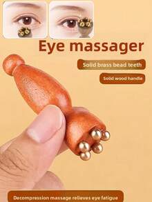 1pc/3pcs Massage Comb, Small Lotus Shower Head Brass Massage Tool, Facial Beauty Device, Eye Massage Stick, Acupressure Pen, Facial Care - Multicolor - View 2