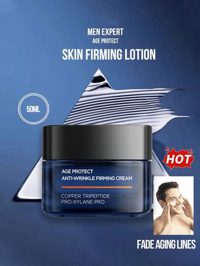L’Oreal Paris 15/50ml Men's Expert Anti-Wrinkle Cream, Formulated With Boswellia And Peptides, Effectively Reduces Forehead Wrinkles By 32.2%, Under-Eye Fine Lines By 45.1%, And Nasolabial Folds By 29.0%, Fast-Absorbing, Lightweight, Non-Greasy, Non-Sticky, Suitable For Men's Daily Skincare.