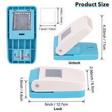 1 个 0.8 英寸矩形印章冲孔器和 1 个 1 英寸正方形冲孔器，手动拉杆式冲孔器，适用于纸艺、卡片制作、DIY 项目和手工制作。 - 彩色 - 查看 16