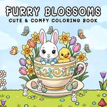 GDTME A Cute Easter Coloring Book, Easter Coloring Fun, 24 Pages Of Simple & Comfortable Doodles, Relaxing, Suitable As Easter Gifts For Family & Friends, Back To School Gifts, Stationery, Office Supplies, Easter Party Supplies, Pearl Paper Crafts, Easter Decorations, Size 7.9x7.9 Inches, Comes With 5 Stickers. - Cute Easter - View 14