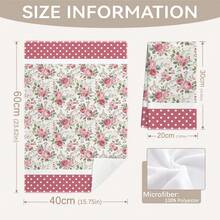 MEMNUN 2 Peças Toalhas de Cozinha com Impressão do Slogan "Sweet Home" em Rosa, 15.75*23.62in(40*60cm), Microfibra Super Macia e Absorvente, Acessórios de Cozinha, Lavável em Máquina, Adequado para Sala de Jantar, Cozinha, Decoração e Presentes de Feriado, Todas as Estações - Multicolorido - Visão 4