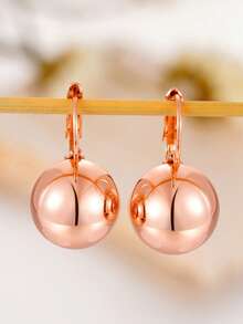 1 Pair Fashion Pearl Drop Earrings, Jewelry Gift For Women Anniversary Party Valentine's Day - Rose Gold - View 4