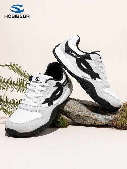 HOBIBEAR 1 Pair New Casual Sneakers, Wide Fit Flat Bottom Unisex Shoes, Fashionable Comfortable Versatile Flat Shoes Suitable For Commuting, Outdoor Activities