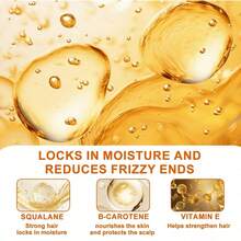 5PCS/3PCS/2PCS  Aceite esencial para el cuidado del cabello con hidratación profunda, acondicionador, cuidado para cabello dañado por tintes y permanentes, para cabello encrespado y cabelludo dañado, ligero y de fácil absorción, cabello rico y fuerte, apto para hombres y mujeres, adecuado para todo tipo de cabello - 3 piezas - Ver 7