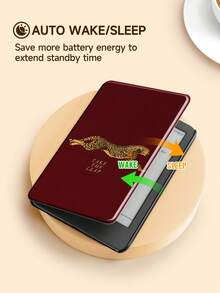 1 件装豹纹保护套，适用于 Kindle 2024、Kobo、Kindle NK 11/Kindle 儿童版/Kindle Paperwhite 5，电子书阅读器保护套，带自动唤醒/睡眠功能，轻巧便捷，完美贴合，保护您的阅读设备。 - 彩色 - 查看 3