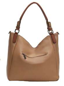 New Women's Handbag, Large Capacity, Ideal For Everyday Use, Women's Shoulder Bag, Tote Bag. - 杏色 - 查看 7