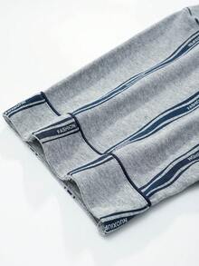2pcs Men's Cardigan Pajama Set, Short Sleeve Top And Shorts, Breathable Moisture-Wicking Loungewear - Light Grey - View 9