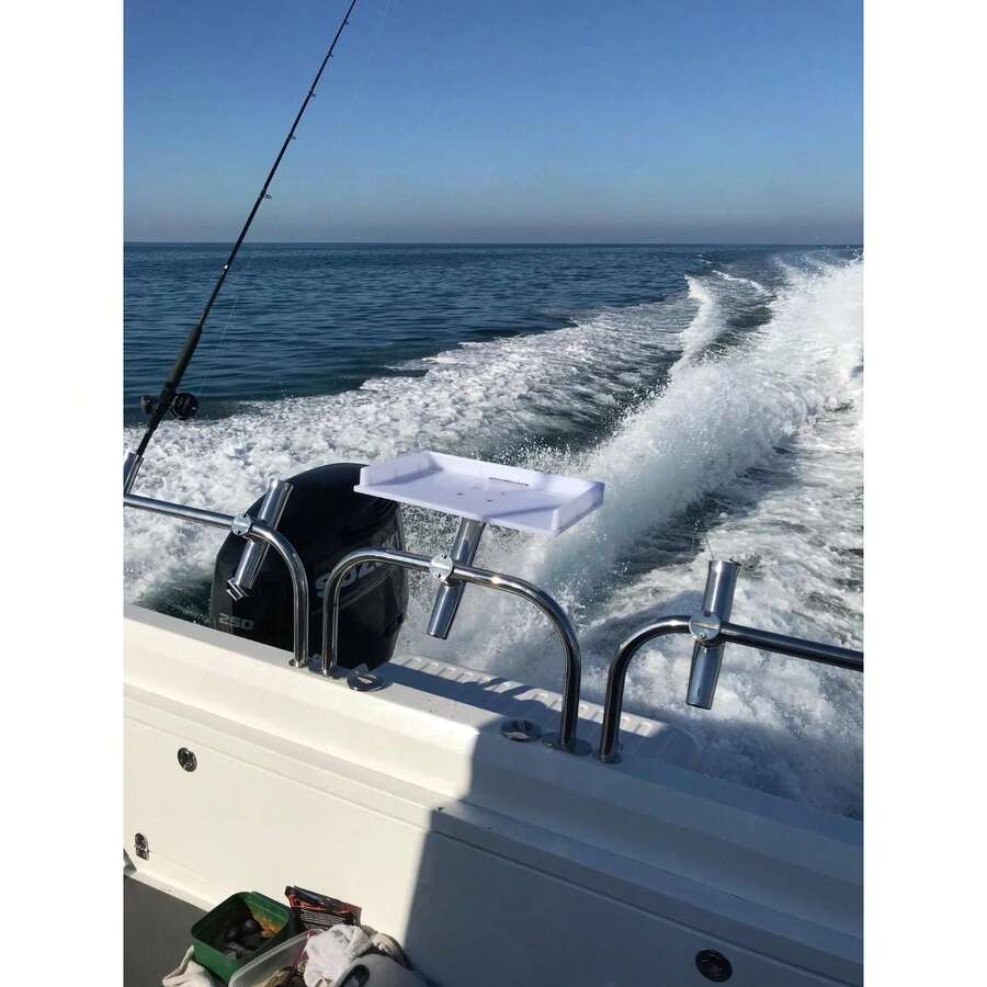 Boat Bait Table That Slides Into A Rail Mounted Rod Holder By Slippery Fish - Multicolor - View 1