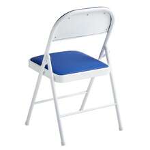 Mcc Direct Folding Chairs, Faux Leather Foldable Chairs With Metal Frame And Padded Seat, Easy To Fold And Store For Home, Office, Dining And Reception (4Pcs) - Blue - View 7