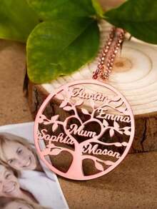 Custom Cross Name Necklace Personalized Initial Letter Crucifix Choker Bespoke Monogram Necklace Birth Flower Christian Necklaces Stainless Steel Christianity Religious Pendant Cross Gift Dainty Floral Birthday Baptism Jewelry First Communion Gifts - Multicolor - View 5