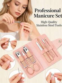 4pcs Nail Clippers Set Stainless Steel Nail Clippers & Slant Toenail Clipper Cutter For Men And Women Travel Grooming Kit - Multicolor - View 3