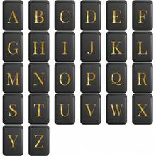 弹性 Magsafe 卡包，弹性皮革磁吸手机壳，内置磁铁，磁吸式手机套，适用于 Apple 12/13/14/15/16 Pro Max 和 Magsafe 手机壳，A-Z 字母图案 - 黑色 - 查看 9