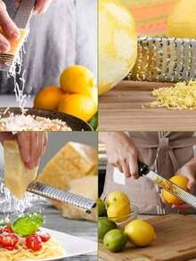 1件装不锈钢多功能刨丝器，可作奶酪切片器、柠檬刨丝器、巧克力切碎器、水果削皮器、蔬菜切片器等，厨房小工具 - 查看 5