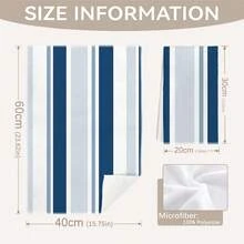 MEMNUN 2条简约海军蓝几何花卉印花厨房毛巾，15.75*23.62英寸（40*60厘米），超柔软吸水超细纤维抹布，现代厨房装饰，烹饪烘焙茶巾，手巾，厨房配件，可机洗，适用于餐厅、厨房、日常装饰和礼品，四季皆宜。 - 彩色 - 查看 4