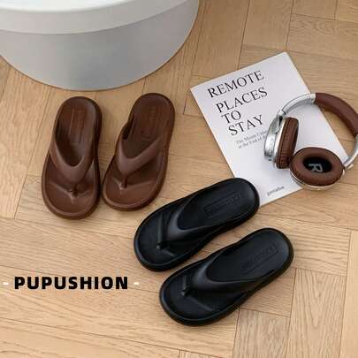 2026 New Fashion Flip Flops, Summer Outdoor Slippers, Couples Sandals, Women Beach Slippers, Thick Non-Slip Bathroom Slippers
