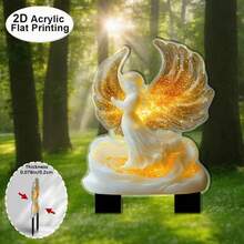 1pc 2D Acrylic Garden Decor Ground Stake | Phoenix Design Garden Stake, Outdoor And Yard Decoration, Ideal For Fantasy Enthusiasts And Holiday Occasions - A - View 2