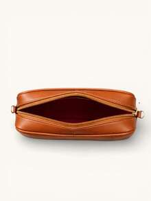 Premium Compact Camera Crossbody Bag With Adjustable Strap - Classic Diamond Caramel - View 5