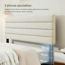 HOMCOM Headboards & Footboards - White - View 2