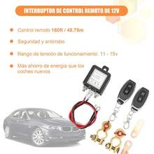 Car Battery Disconnect Switch Power Cut Off Kill Switch With Remote Control Copper Terminal For Most Cars, Small Trucks, Agricultural Vehicles 12V 200A -160ft/48.78m Control Distance - Black - View 3