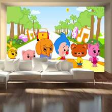 Plim Plim Cartoon Happy Birthday Backdrop Background Vinyl Women Birthday Party Cake Table Decorations Photoshoot Banner - 1PC - View 1