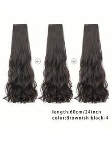 3pcs Wavy Long Curly Hair Extensions, Voluminous Hairstyle, Suitable For Daily Wear - Multicolor - View 14
