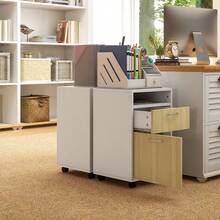 HOMCOM Archivadores - Blanco y Natural - Ver 9